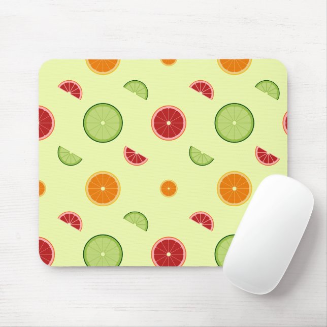 Tapis De Souris Motif sans couture de tranche d'orange (Avec souris)