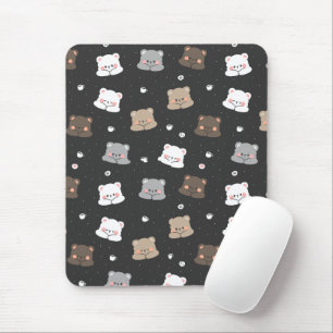 Tapis De Souris Motif sans couture d'ours mignons endormis en neut