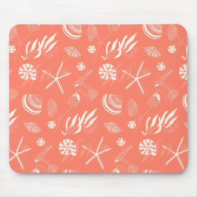 Tapis De Souris Motif sans joint avec coquillages (Devant)