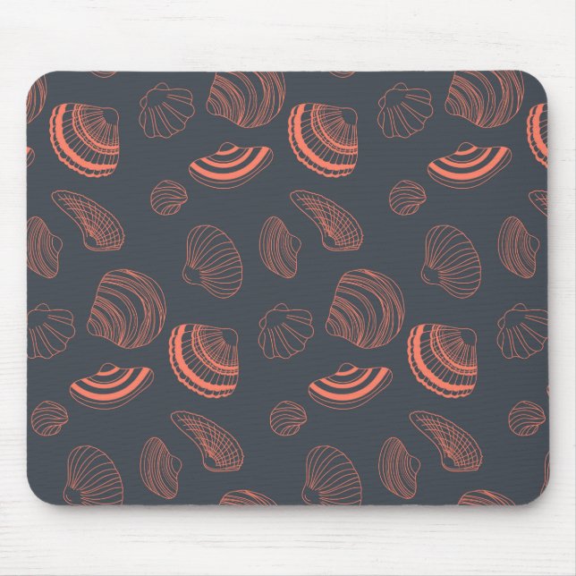 Tapis De Souris Motif sans joint avec coquillages (Devant)