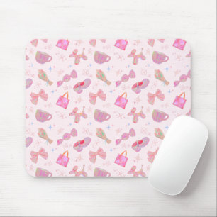 Tapis De Souris Motif scintillant iridescent rose Coquette Y2K mig