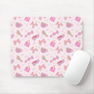 Tapis De Souris Motif scintillant iridescent rose Coquette Y2K mig