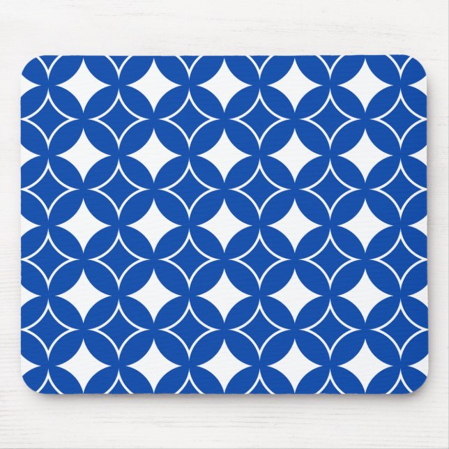 Tapis De Souris Motif shippo bleu et blanc (Devant)