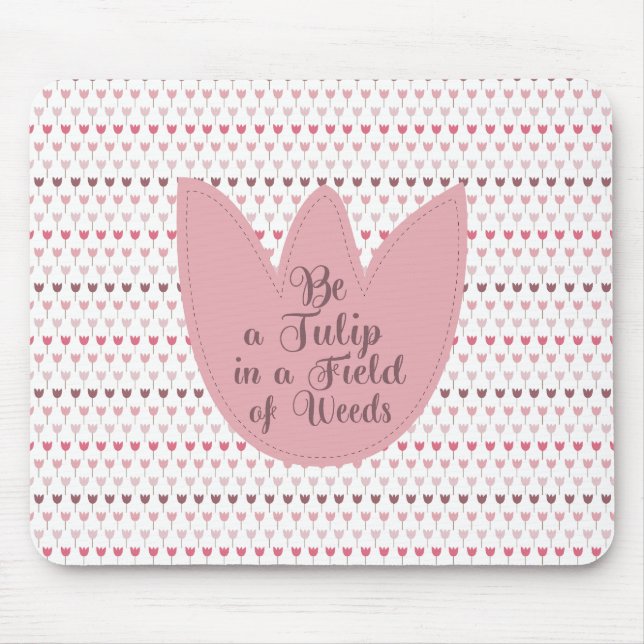 Tapis De Souris Motif simple de tulipe rose (Devant)