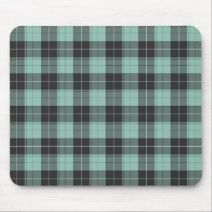 Tapis De Souris Motif simple tartan en turquoise