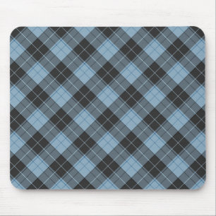Tapis De Souris Motif simple tartan en turquoise
