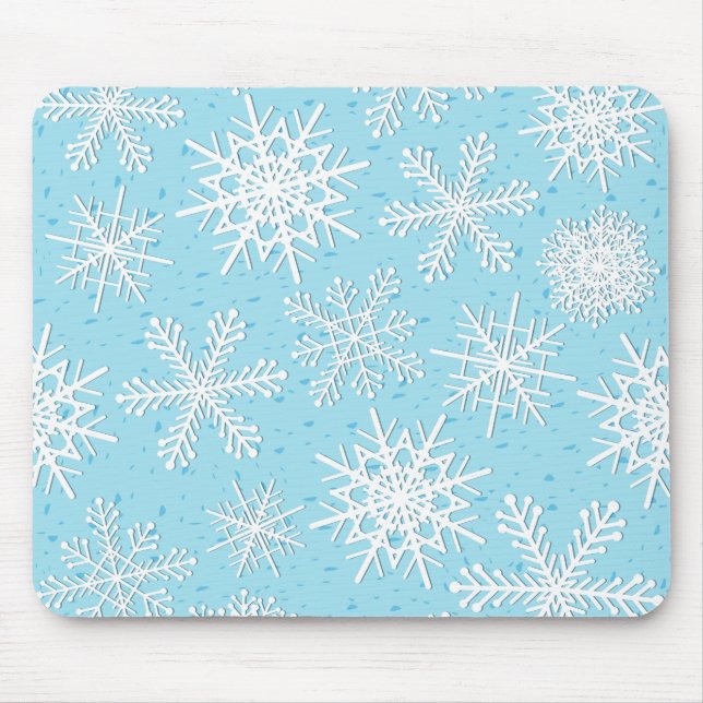 Tapis De Souris Motif Snowflake (Devant)