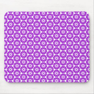 Tapis De Souris Motif Star Wheel - Violet sur blanc