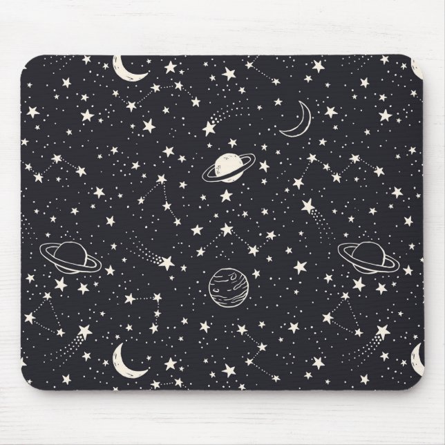 Tapis De Souris Motif Stars & Planètes (Devant)