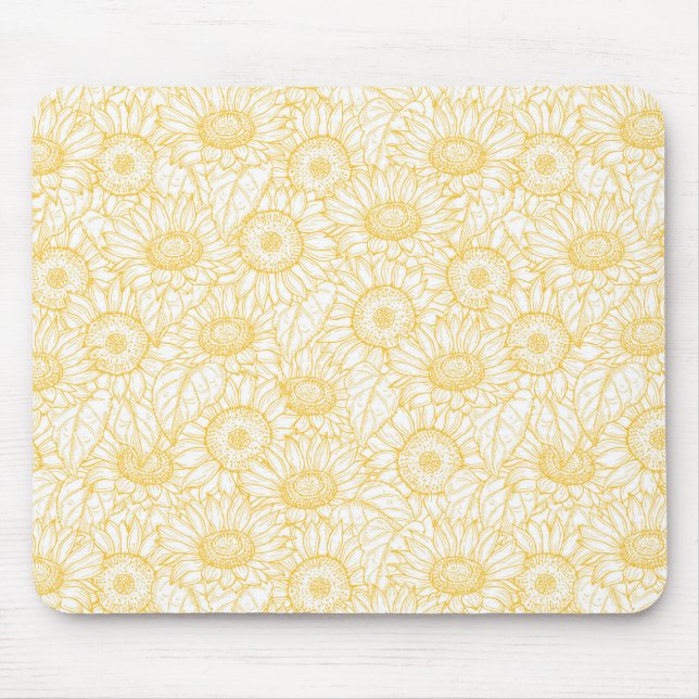 Tapis De Souris Motif Sunny Sunflower (Devant)