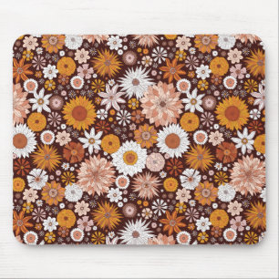 Tapis De Souris Motif super Retro Flower Garden