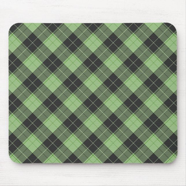 Tapis De Souris Motif tartan simple en vert clair (Devant)