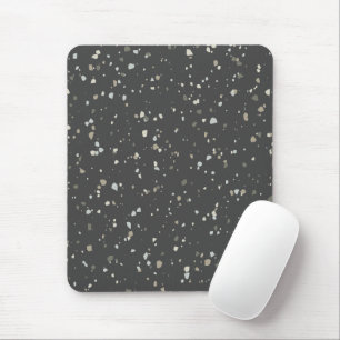 Tapis De Souris Motif terrazzo gris foncé
