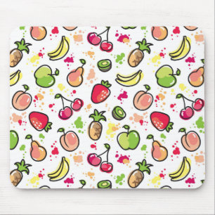 Tapis De Souris motif tiré par la main de fruits
