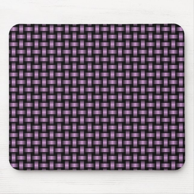 Tapis De Souris Motif Tissé Noir Violet (Devant)