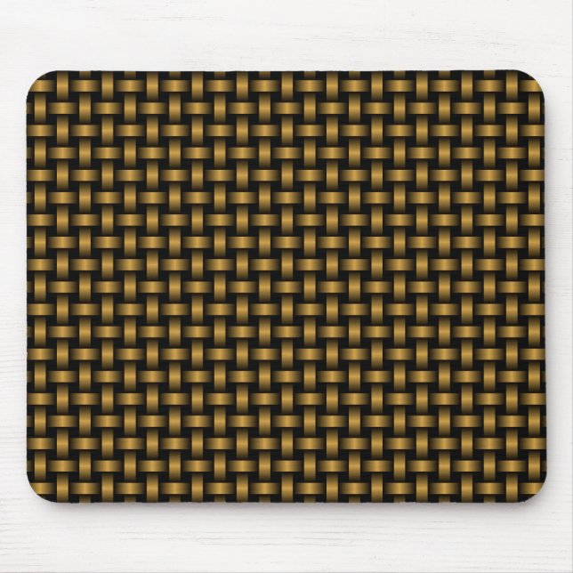 Tapis De Souris Motif Tissé Orange Noir (Devant)