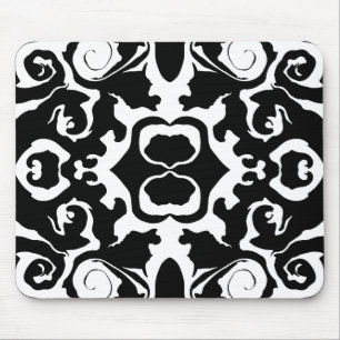 Tapis De Souris Motif torride en noir et blanc