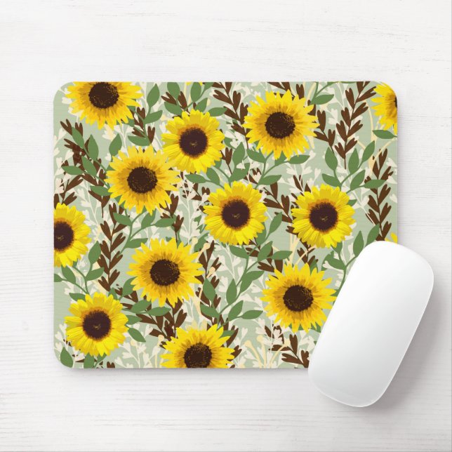 Tapis De Souris Motif tournesol (Avec souris)
