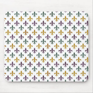 Tapis De Souris Motif traditionnel de Fleur de Lis coloré de Mardi