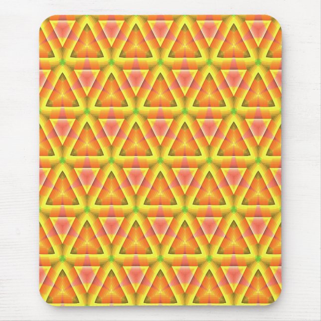 Tapis De Souris Motif Triangle Jaune Doré (Devant)