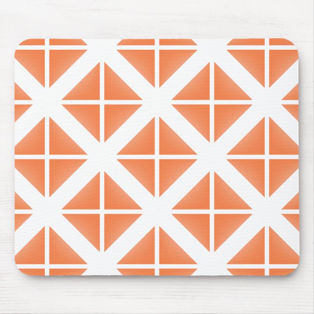 Tapis De Souris Motif triangle Orange tendance (Devant)
