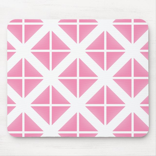 Tapis De Souris Motif triangle rose tendance (Devant)