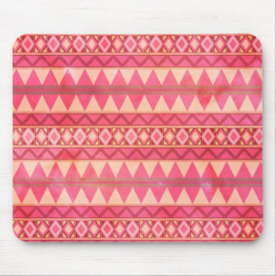 Tapis De Souris Motif triangulaire rose élégant