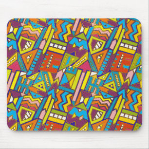 Tapis De Souris Motif tribal africain géométrique coloré