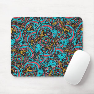 Tapis De Souris Motif tribal aztèque Xolotl Axolotl mythologie boh