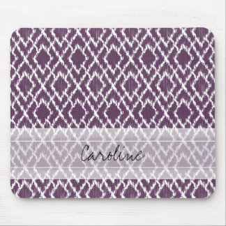 Tapis De Souris Motif tribal pourpre de diamant d'Ikat de prune de
