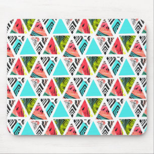 Tapis De Souris Motif tropical abstrait coloré