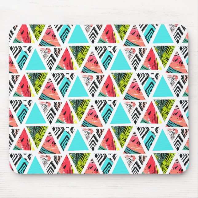 Tapis De Souris Motif tropical abstrait coloré (Devant)