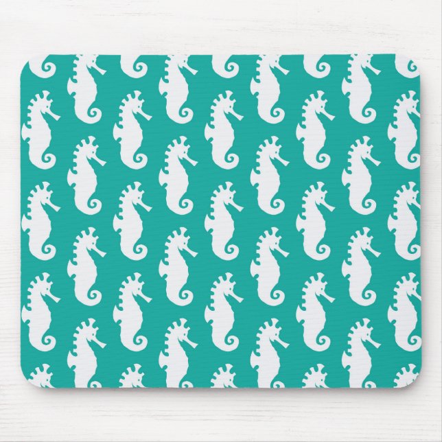 Tapis De Souris Motif turquoise 1 d'hippocampe (Devant)