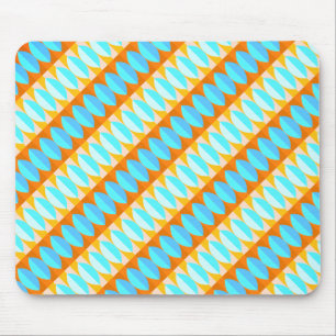 Tapis De Souris Motif turquoise bleu orange jaune coloré
