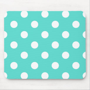 Tapis De Souris Motif turquoise Blue Polka