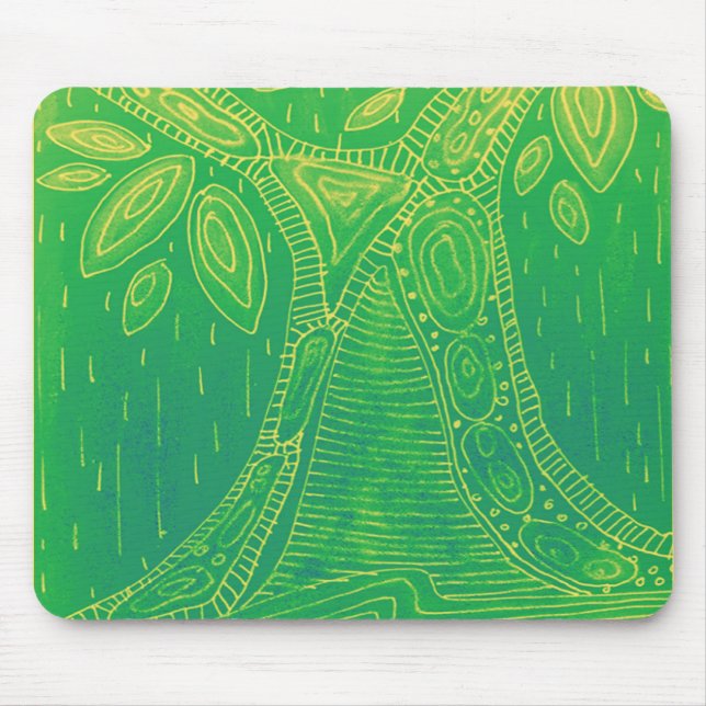 Tapis De Souris Motif vert d'arbre (Devant)