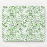 Tapis De Souris Motif vert de biologie<br><div class="desc">Caractéristiques de conception ce qu'un motif de diverses images s'est rapportées à la biologie et au champ médical.</div>