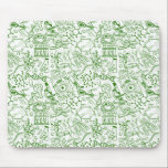 Tapis De Souris Motif vert de biologie<br><div class="desc">Caractéristiques de conception ce qu'un motif de diverses images s'est rapportées à la biologie et au champ médical.</div>