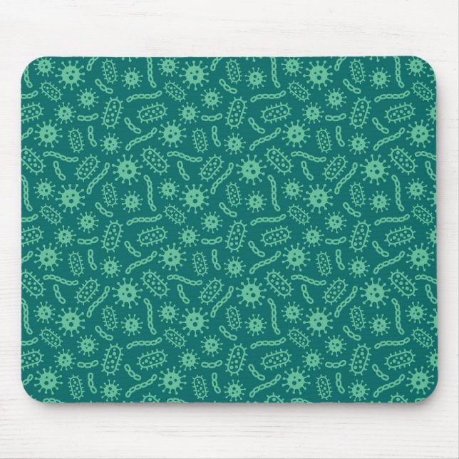 Tapis De Souris Motif vert de microbes (Devant)