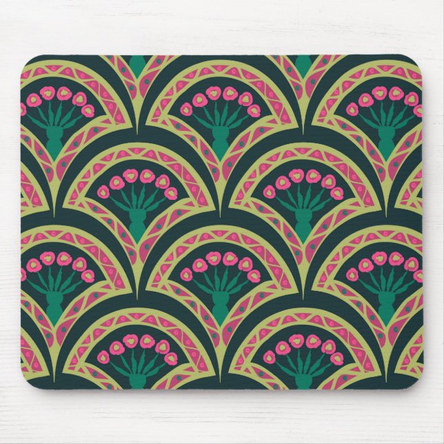 Tapis De Souris motif vert en forme de coquille (Devant)