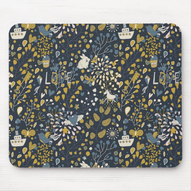 Tapis De Souris Motif vintage abstrait (Devant)