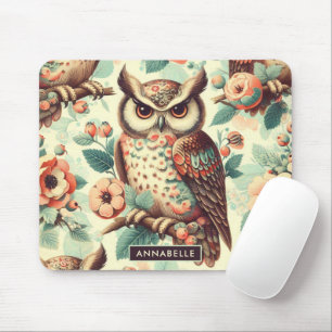 Tapis De Souris Motif vintage Cute Owl