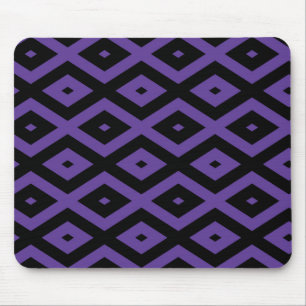Tapis De Souris Motif violet et diamant noir