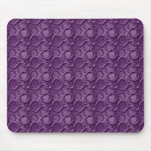 Tapis De Souris Motif Violet Hexagons (Devant)