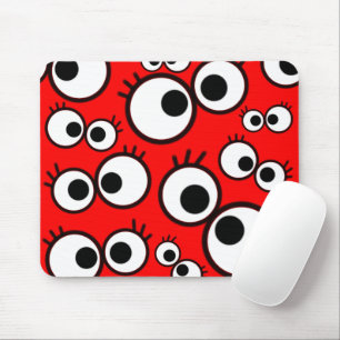Tapis De Souris Motif Yeux Google Rouges Ludiques