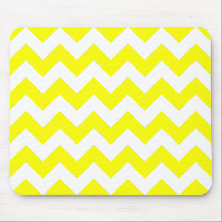 Tapis De Souris Motif Zigzag blanc et jaune