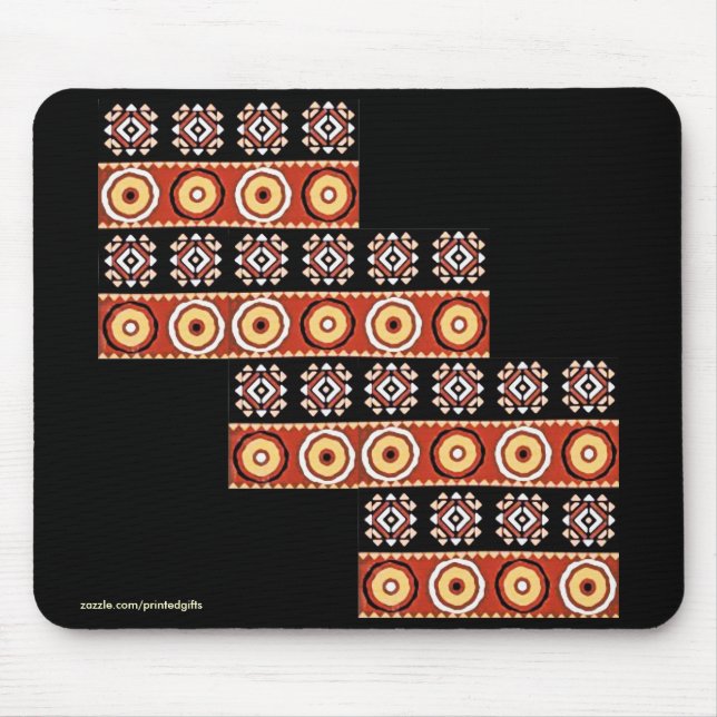 Tapis De Souris Motifs africains authentiques Art tribal Mousepad (Devant)