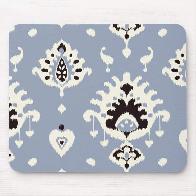 Tapis De Souris Motifs beiges gris mignons de tribal d'ikat (Devant)