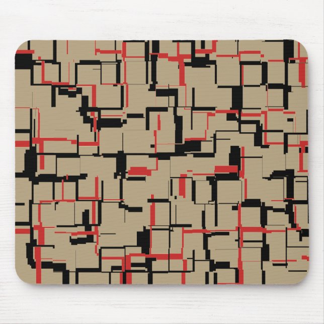 Tapis De Souris Motifs cool rouge et noir (Devant)