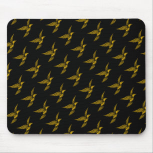 Tapis De Souris Motifs d'aigle doré vintage noir mignon